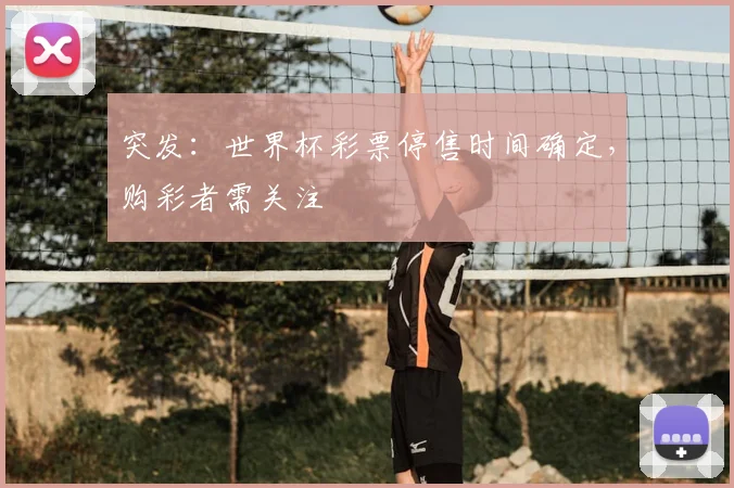 突发:世界杯彩票停售时间确定,购彩者需关注